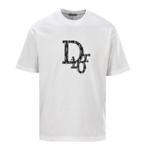 Patch printed embroidered T-shirt - M, White