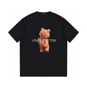 Bear print fashion t-shirt - Black, XL