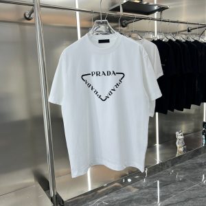 Silicone Embossed Cotton T shirt - White, L