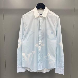 Printed Cotton Poplin Long-Sleeved Shirt - M