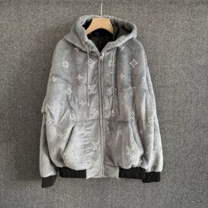Men's Blended Plush Hooded Jacket - M, Drey