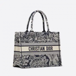 Dior Book Tote Blue Toile De  (36 X 27.5 X 16.5 Cm)