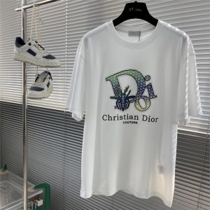 Dio 2025SS Fashion Casual T-shirt - White, L