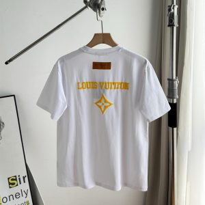 Yellow Four-Leaf Clover Foam Print T-Shirt - M, White