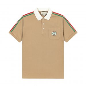 2023 cotton short-sleeved Polo - S, Khaki