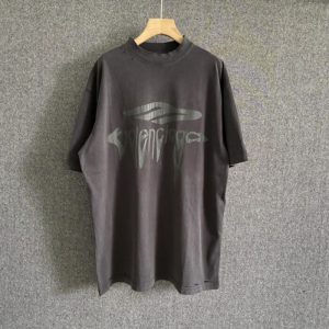 Heavy knitted crew neck short sleeves - M