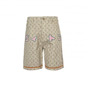 Japanese short sleeve denim shorts - L