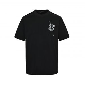 Graffiti print T-shirt - M, Black