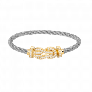 [Lucas Jewelry]CHANCE LARGE 8 FIGURE BUCKLE FULLDIAMOND BRACELET GOLD