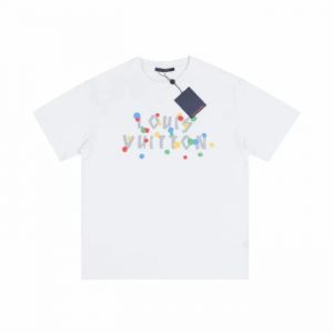 Letter Print T-Shirt - White, L