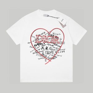 Heart I Love You Printed T-Shirt - L, White