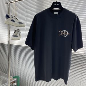 Dio 25s hand-painted signature logo round neck T-shirt - Black, XL