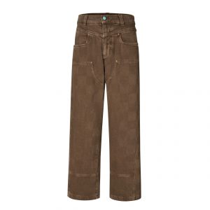 Dark check jacquard lumberjack jeans - L