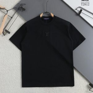 Classic embroidered patch print T-shirt - XL, Black