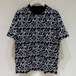 High-end fashion round neck short-sleeved T-shirt - L, Black