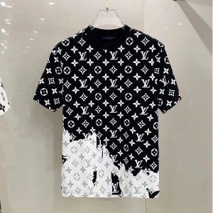 All over print cotton T-shirt - S, Black