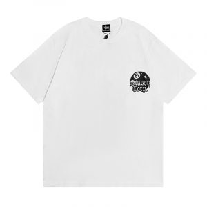 Billiards lettering print T-shirt - M, White