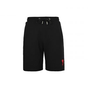 Classic Heart Embroidered Shorts - M, Black