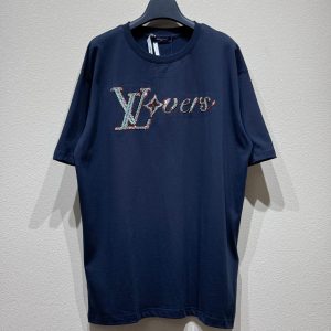 Show-off Sequin Embroidered T-shirt - XL, Dark Blue