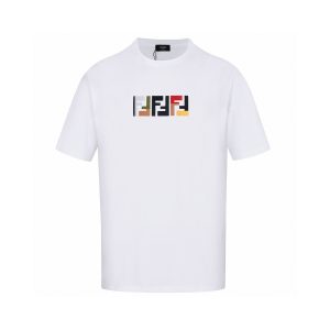 Colorful embroidered lettering T-shirt - S, White