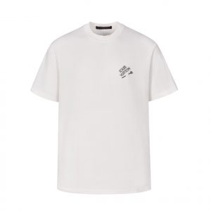 Pin-knit short-sleeved T-shirt - L, White