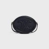 Celine Crossbody Oval Purse Cuir Triomphe In Smooth Calfskin Black 10I703Dpq38No