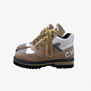 Chanel Gabrielle Vintage Cc Logo Suede Sneakers Brown - 40 Eu 9 Us 25 5 Cm 10 In
