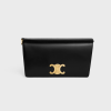 Celine Trapeze Triomphe Bag In Shiny Calfskin Black 199283Bf438No