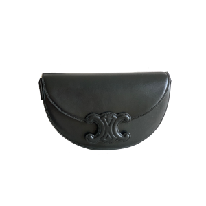 Celine Besace Cuir Triomphe In Smooth Calfskin Black