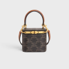 Celine Mini Vanity Case In Triomphe Canvas And Calfskin Tan 10J762Cz104Lu