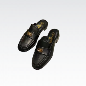 Chanel Casual Pain Laether Elegant Mules Sandals Black - 40 Eu 9 Us 25 5 Cm 10 In
