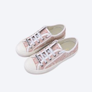 Dior Walk'n'Dior Sneaker Toile De Jouy Embroidered Pink Cotton - 39 Eu 8 Us 25 Cm 9 8 In