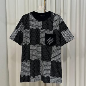 Threaded pocket print T-shirt - XS, Black