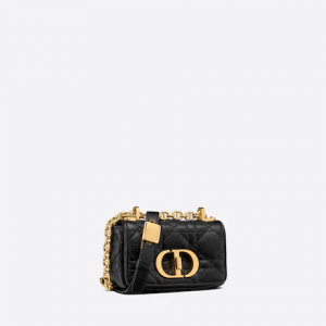 30 Montaigne  Bag With Chain Black Calfskin
