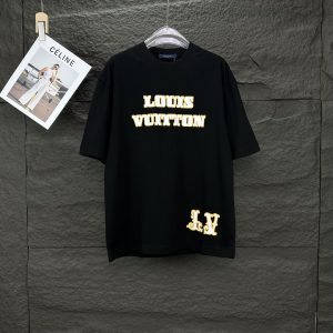 New Letter Printed T-shirt - XL, Black