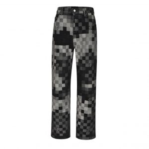 Early Spring Mosaic Checkered Jeans - L