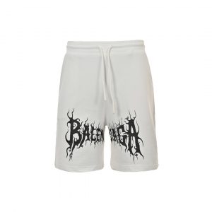 Gothic letter print shorts - S, White