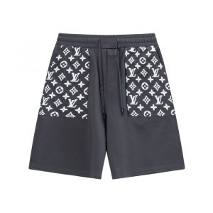 High craft printed knitted shorts - Gray, XL