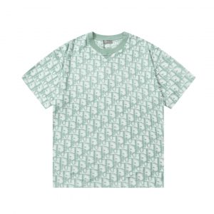 Knitted Jacquard Graphic T-shirt - Green, XL