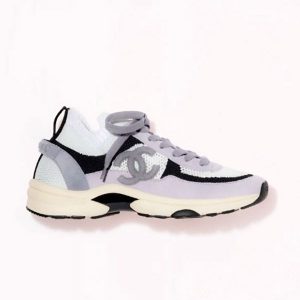 Chanel Low Top Trainer Sneakers Purple G38750 - 36 Eu 5 Us 23 5 Cm 9 2 In