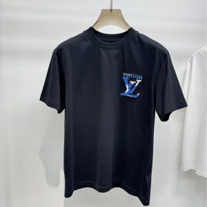 Men's round neck printed short sleeve T-shirt - L, Black