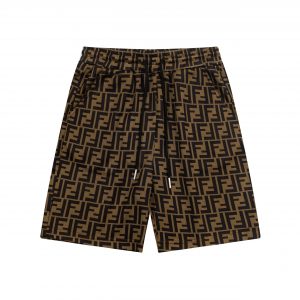New Jacquard Knitted Shorts - S, Brown