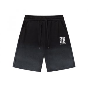 Inkjet Gradient Distressed Shorts - S