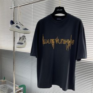 New round neck fashion short sleeve T-shirt - XL, Black
