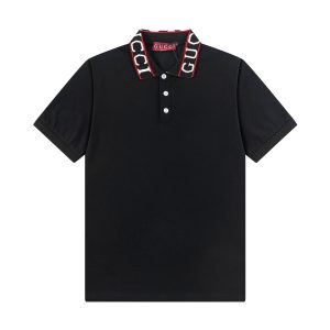New High Quality Lapel Polo Shirt - M, Black