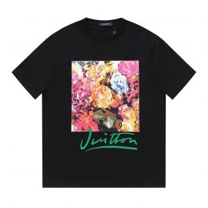 New Floral Short-Sleeved T-shirt - Black, M