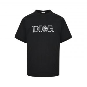 Star embroidered T-shirt - L, Black