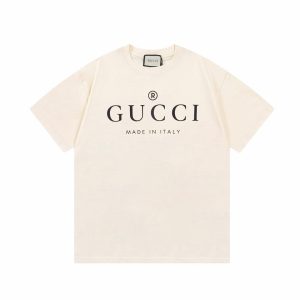 Simple lettering cotton T-shirt - L, Khaki