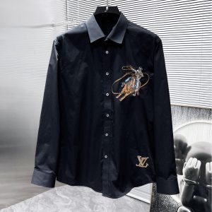 Horse Riding Embroidered Shirt - M, Black