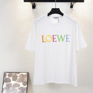 Flocked letter short-sleeved T-shirt - M